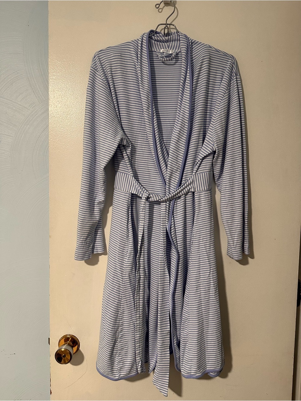 Lake Pima Cotton Short Robe in Hydrangea